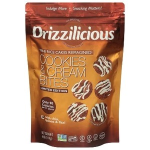 lot 4503 image: Lot of 2, Drizzlicious Rice Cake Cookies and Cream - 4 oz. BB SEPT 2026