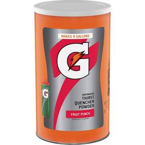 lot 4514 image: Gatorade Thirst Quencher Powder, Fruit Punch, 76.5 oz. BB JAN 2025