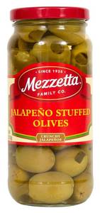 lot 4534 image: Lot of 2, Mezzetta Stuffed Olives, Jalapeno, 10 Ounce. BB NOV 2024