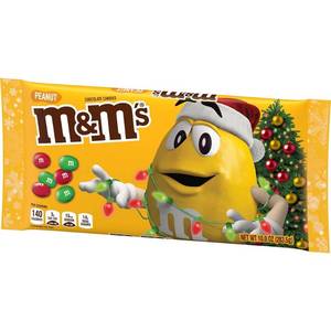 lot 4542 image: Lot of 2, M&Ms MMs Peanut 10oz - Festive Red and Green Candy Shells - BB JUN 2025