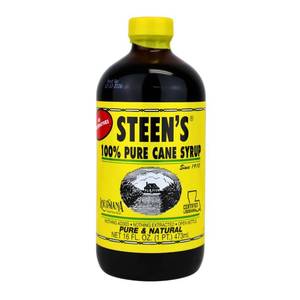 lot 4553 image: Steens 100% Pure Cane Syrup 16fl. Oz (Pack of 1) - Louisianas Trusted Brand for Over 100 Years - No Preservatives - Pure & Natural - Open Kettle. BB AUG 2027