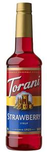 lot 4560 image: Torani STRAWBERRY 750 ML PET. BB APR 2027