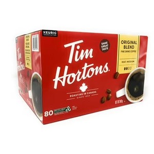 lot 4561 image: Tim Hortons Original Blend Medium Roast Coffee - 80 Single Serve K-Cup Pods for Keurig Brewers. BB NOV 2023