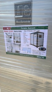 lot 100 image: Heavy Duty unused  Portable Restroom with Full Bathroom Facilities