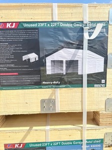 lot 140 image: 23FT x 22FT unused  Double Garage Metal Shed Kit