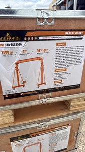 lot 204 image: LandHonor unused 2500 LBS Gantry Crane with Adjustable Height