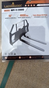 lot 224 image: LandHonor unused Mini Pallet Forks Skid Steer Attachment
