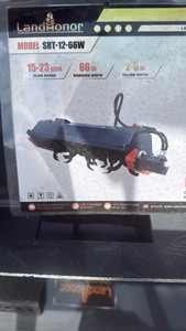 lot 247 image: LandHonor SRT-12-66W Hydraulic Rotary Tiller 66 Inch Working Width Skid Steer Attachment