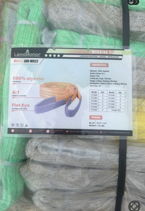 lot 423 image: LandHonor unused Polyester Flat Eye Webbing Sling Set (22-Piece) Model LHR-WS22