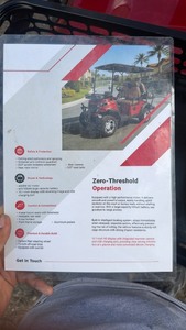 lot 431 image: RED unused HQ80 4-Seat Electric Golf Cart with 4000W AC Motor and 10.1-Inch HD Display