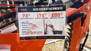 lot 506 image: WIG 72  unused Skid Steer Sickle Bar Mower Attachment