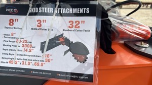 lot 513 image: WIG Skid unused Steer Stump Grinder Attachment Model XN-QC01-08