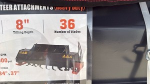 lot 522 image: WIG 72 unused Heavy Duty Skid Steer Tiller Attachment