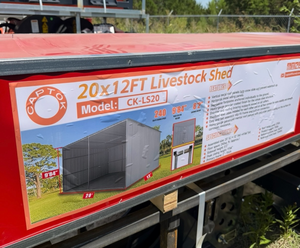lot 316 image: Carport unused 20x12 ft Livestock Shed Model CK-LS20