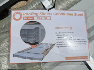 lot 321 image: CAPTOK unused Roofing Sheets Galvalume Steel CK-XH50 3FT x 9.8FT 0.5mm