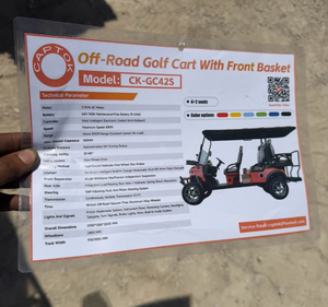 lot 329 image: CAPTOK unused 6 SEATS Off-Road Golf Cart With Front Basket CK-GC42S 42 Seats