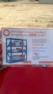 lot 359 image: Captok 40 ft 6 Section Heavy Duty Metal Storage Shelves CK-HJ6 ( SOLD AS 1 SET)