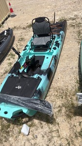 lot 601 image: Marlin unused Fishing Kayak Turquoise with Seat and Paddle