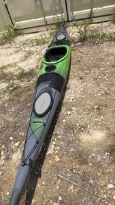 lot 608 image: Recreational unused Kayak Green and Gray Single Seat Touring