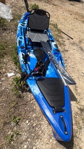 lot 614 image: Bluey unused  Pedal Kayak with Foot-Operated Propulsion System