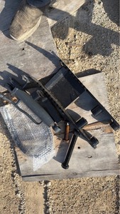 lot 61 image: Mini excavator thumb Vise Clamp Assembly with Threaded Screws