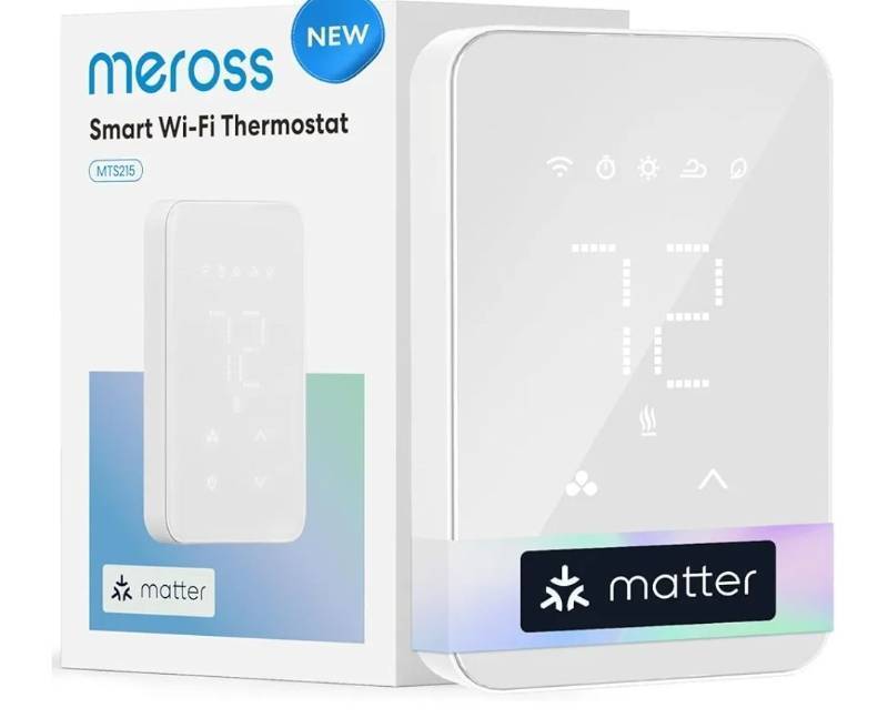 lot 37451 image: Matter Smart Thermostat for Electric Baseboard Heater, Works with Alexa, HomeKit, Google, SmartThings, Programmable WiFi Thermostat for House, Energy Saving, App & Voice Control for Smart Home - Retail $75