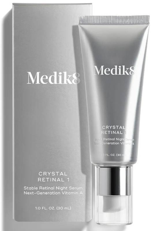 lot 37473 image: Medik8 Crystal Retinal 1 - Firming, Advanced Skin Retinaldehyde Face Serum - Night Serum with Hyaluronic Acid and Vitamin E - Gluten Free - 1 oz - Retail $55