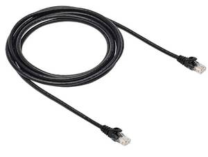 lot 58071 image: Amazon Basics RJ45 Cat 6 Ethernet Patch Cable, 10Gbps High-Speed, 250MHz, Snagless, Gold-Plated Connectors, 10 Foot, Black - Retail $8