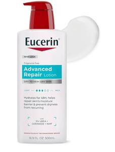 lot 58075 image: Eucerin Advanced Repair Lotion Urea Enriched Body Lotion 16.9 FL OZ - Retail $12