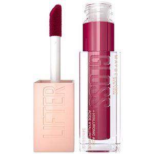 lot 58098 image: Maybelline Lifter Gloss Plumping Lip Gloss with Hyaluronic Acid - 25 Taffy - 0.18 fl oz - Retail $14