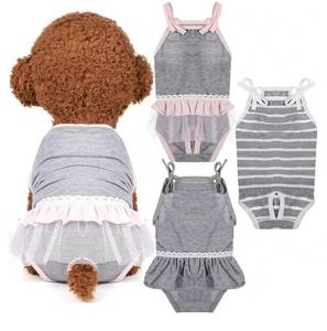 lot 58113 image: 3 Pieces Reusable Female Dog Diapers with Adjustable Suspender (m) - Retail $15