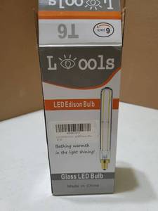 lot 58125 image: T6 LED Edison Filament Bulbs 6-Pack 4W E12 Amber 2500K Dimmable - Retail $12