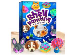 lot 58133 image: Kids Sea Shell Painting Craft Kit - Retail $12