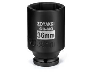 lot 58161 image: 12 Drive 36mm Deep 6-Point Impact Socket - Retail $12