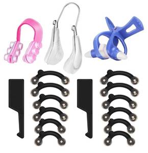 lot 58172 image: 5 Pieces Nose Shaper Slimmer Nose up Lifting Clips Silicone Wide Bridge Clips No Pain Beauty Straightening Tools for Women - Retail $8