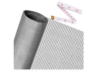 lot 58186 image: Replacement Window Screens, 59X106 Inch Durable Window Screen Mesh for Patio Porch Door Windows, DIY Adjustable Fiberglass Screen Repair Kit Sliding Net Roll Pet, Gray by Ouskr - Retail $18