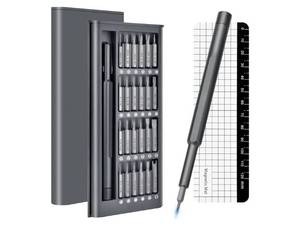 lot 58192 image: 25-in-1 Mini Precision Screwdriver Set Fathers day gift Stocking Stuffers for Men Small Torx Bit Tool Set for Men, Magnetic Torque Repair Tool Kit for Electronics Macbook Watch Eyeglass Ring Doorbell - Retail $12