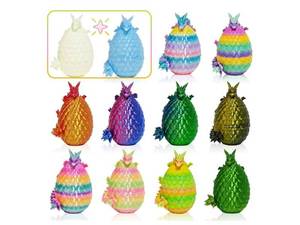 lot 58213 image: 12PCS 3D Printed Easter Eggs with Dragons Inside, Easter Surprise Dragon Eggs, 3D Printed Animals, Easter Basket Stuffers, Fidget Toys Gifts - Retail $19