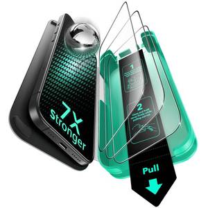lot 58215 image: ESR 3 Pack 9H Glass for iPhone 16 Pro Max Screen Protector, Military Grade Shatterproof & Longest Durable Armorite Ultra-tough Tempered Glass with UltraFit Tray - Retail $19