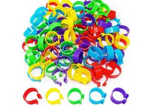 lot 58234 image: 100-Pack Poultry Leg Bands 20mm 5 color - Retail $9