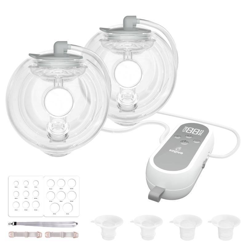 lot 32439 image: Saglve Wearable Breast Pump ABP-1308  SPA-Level Comfort 3 Modes & 9 Levels Wearable Breastfeeding Pump, Low-Noise Electric Breast Pump Portable for Office & Home Use (27mm Shield, 2124mm Flange) - Retail $36