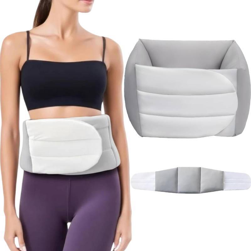 lot 23814 image: Lumbar Support Pillow for Office Chair & Sleeping, Wrap Around Lower Back Pillow with Breathable Ice Silk Cotton, Provides Comfortable Lower Back Support for SideBackStomach Sleepers - Retail $30