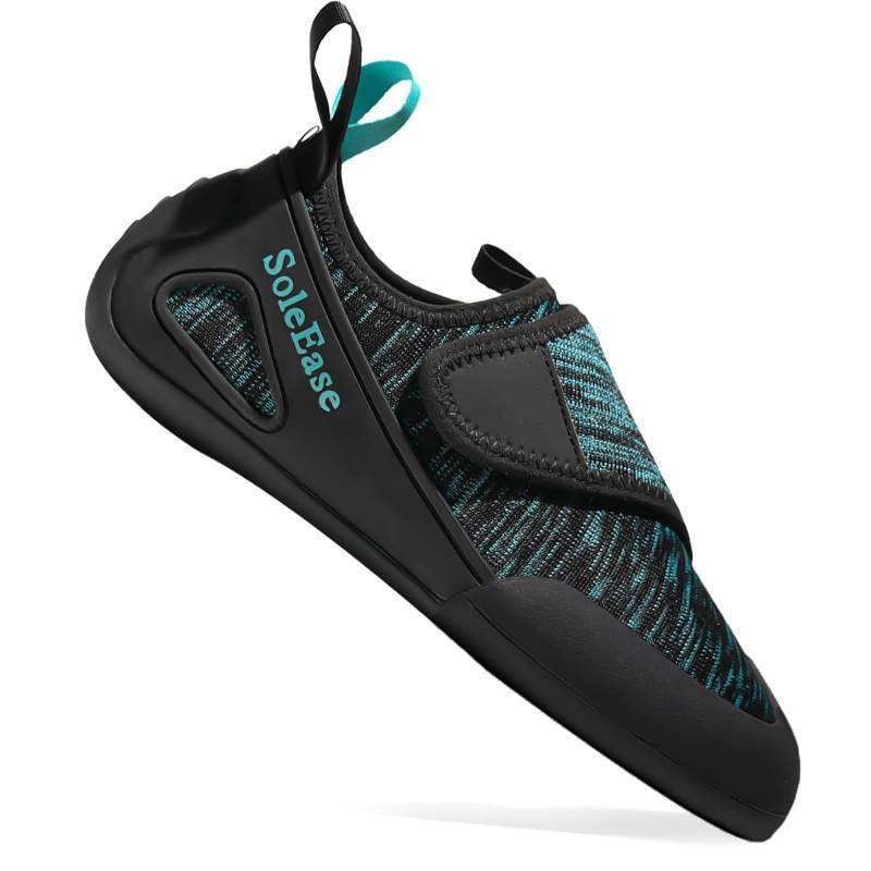 lot 23839 image: SoleEase Rock Climbing Shoes for Men & Women Bouldering Shoes for Indoor & Outdoor Climbing (016BlueBlack,38) - Retail $50