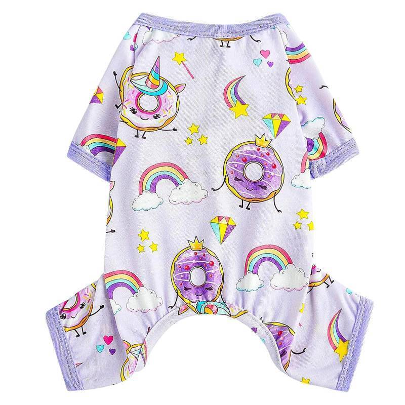 lot 31229 image: Dog Pajamas for Small Dogs Boy Girl, Dog Clothes Tiny Chihuahua Yorkie Spring Summer Shirt, Cute Puppy Outfit Pjs Jumpsuit Cat Onesie Apparel Pet Clothes - Retail $10