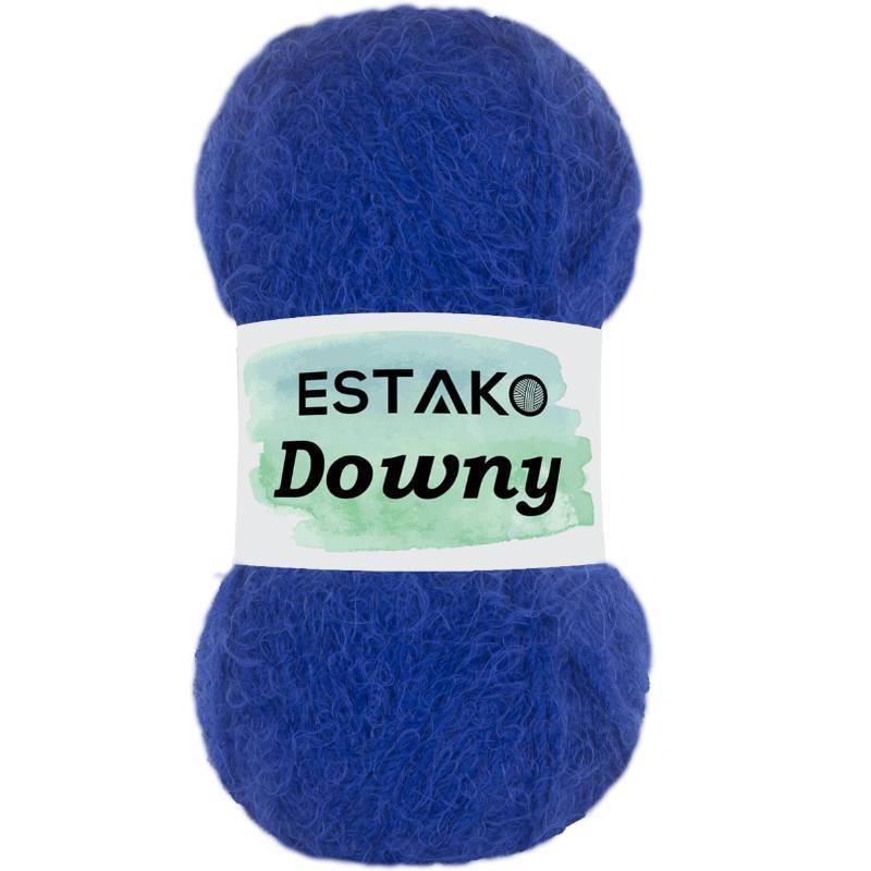 lot 26397 image: Estako Downy 40% Premium Acrylic and 60% Polyamide Soft DK - Light Worsted #3 Fuzzy Yarn for Crocheting and Knitting 3.52 oz (100 gr) 267 Yds (245 m) (8210 - Navy Blue)