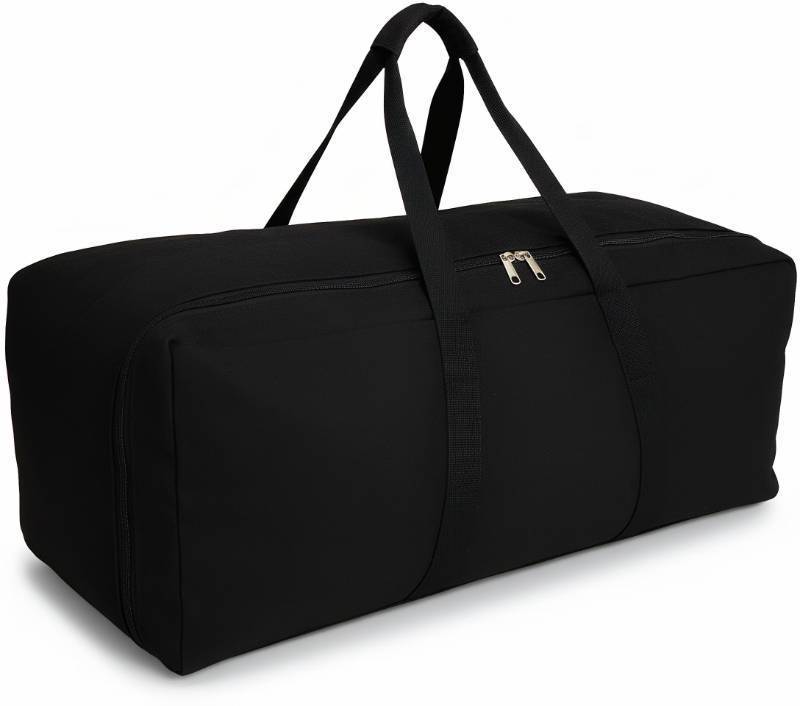 lot 32679 image: DoYiKe Extra Large Canvas Duffle Bag, Camping Tent, Travel Storage - Retail $192