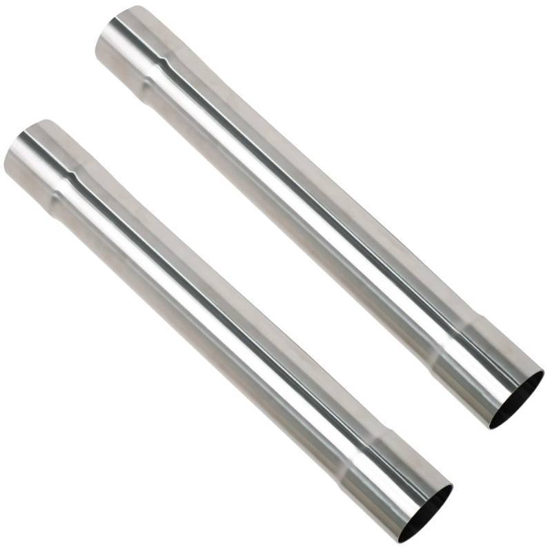 lot 32727 image: Exhaust Pipe T304 Stainless Steel Exhaust Tubing (SS Tubo),Tailpipe 2 12ID Straight Tubing Length 17.3, Flared Slotted, Polished Finish,Universal Connector Adapter Tubo - Retail $94