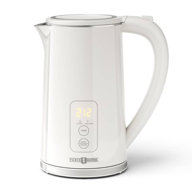 lot 24280 image: Paris Rh�ne Electric Kettle, Tea Kettle with 6 Temperature Settings, 1.7L Cordless Hot Water Boiler Heater, Strix Thermostat, Touch Control, Auto-ShutoffBoil-Dry Protection, Keep Warm, LED Indicator - Retail $153