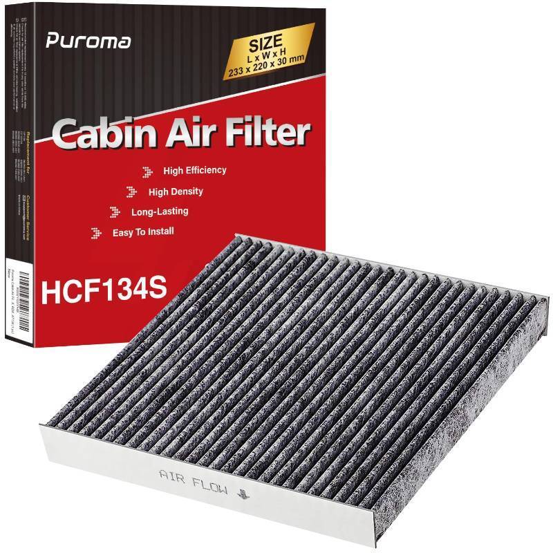 lot 24363 image: Puroma Cabin Air Filter with Activated Carbon, Replacement for CP134, CF10134, Honda & Acura, Civic, CR-V, Odyssey, CSX, ILX, MDX, RDX, AT134 (1 pc) - Retail $9
