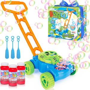 lot 19638 image: ArtCreativity Bubble Lawn Mower for Toddlers 1-3, Kids Bubble Machine for 1 Year Old Boy Gifts, Bubbles Blowing Push Toys for Kids, Summer Outdoor Gardening Toys for Birthday Gifts Boys & Girls - Retail $24